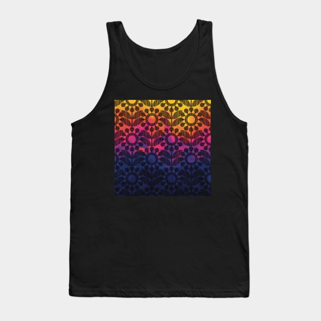 Flower pattern on colorful background Tank Top by marina63